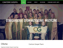 Tablet Screenshot of cantoregospel.pl